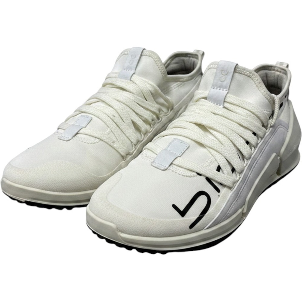 ECCO Biom 2.0 White Leather Textile Sneakers Womens 8-8.5 80065352587 Low Top - Picture 1 of 9
